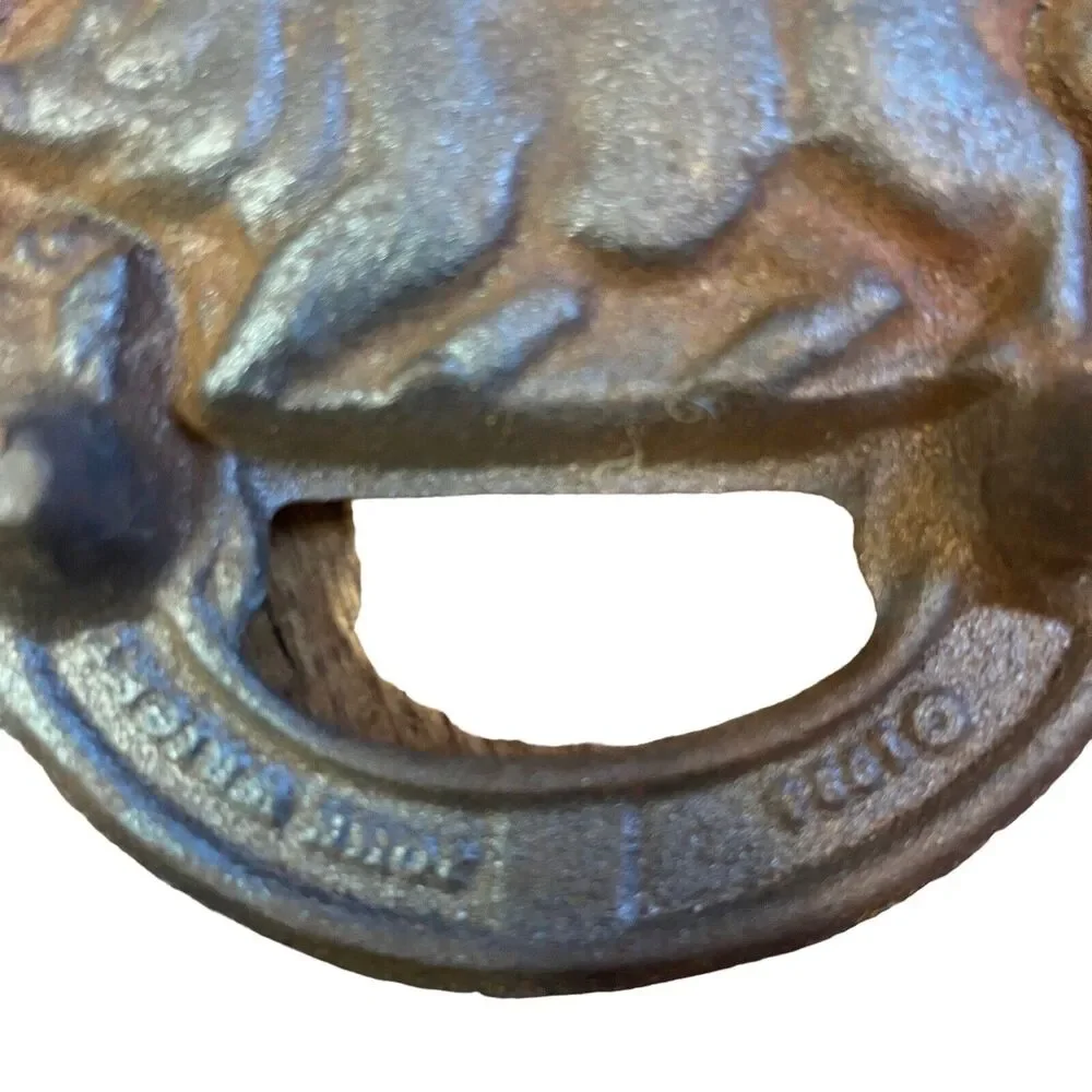 John Wright Cast Iron Wild Animal Puzzle Candy Mold Baking Pan Vintage 1984 Rust